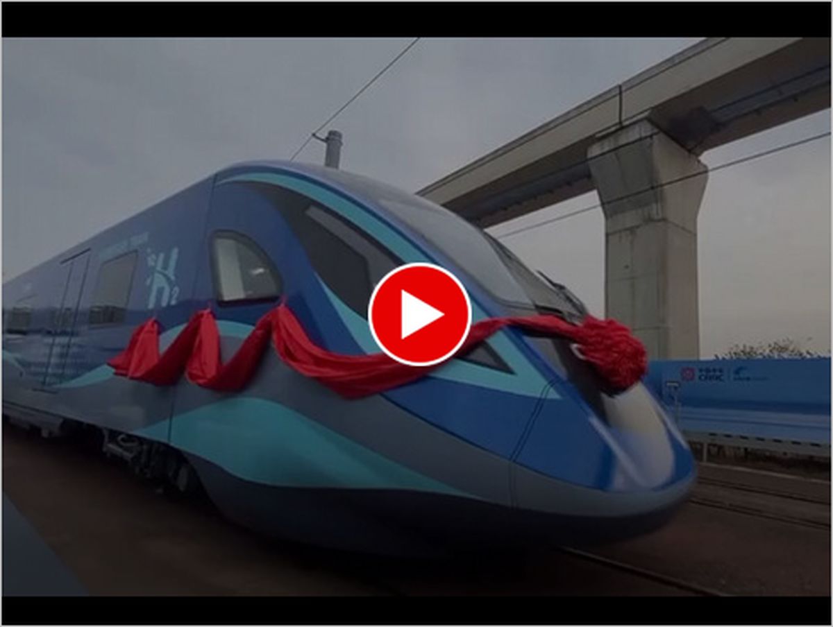 ببینید | سریع‌ترین قطار هیدروژنی جهان در چین چگونه کار می‌کند ؟