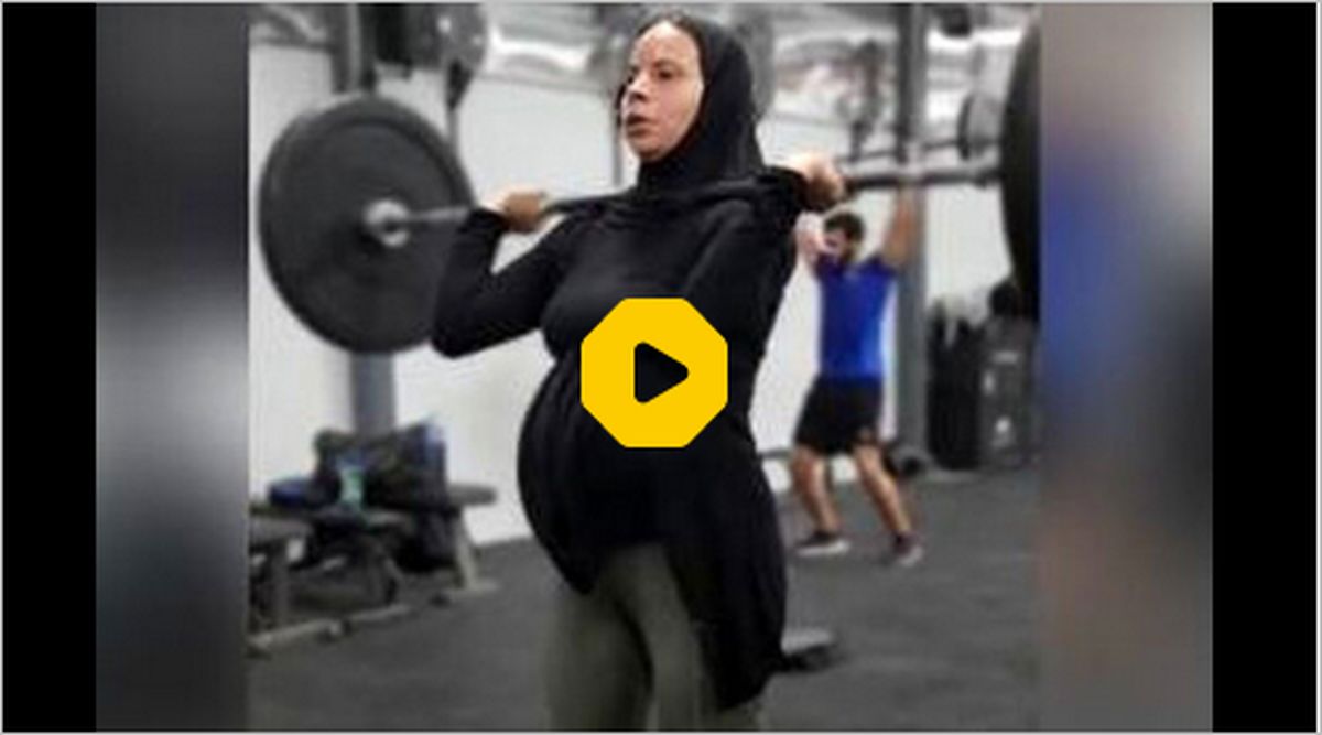 ببینید: ورزش سنگین زن باردار مصری؛ بلند کردن وزنه‌های سنگین!